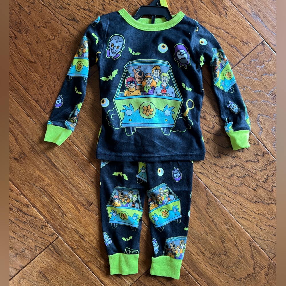 Scooby Doo Toddler Pajama Set - Black and Green